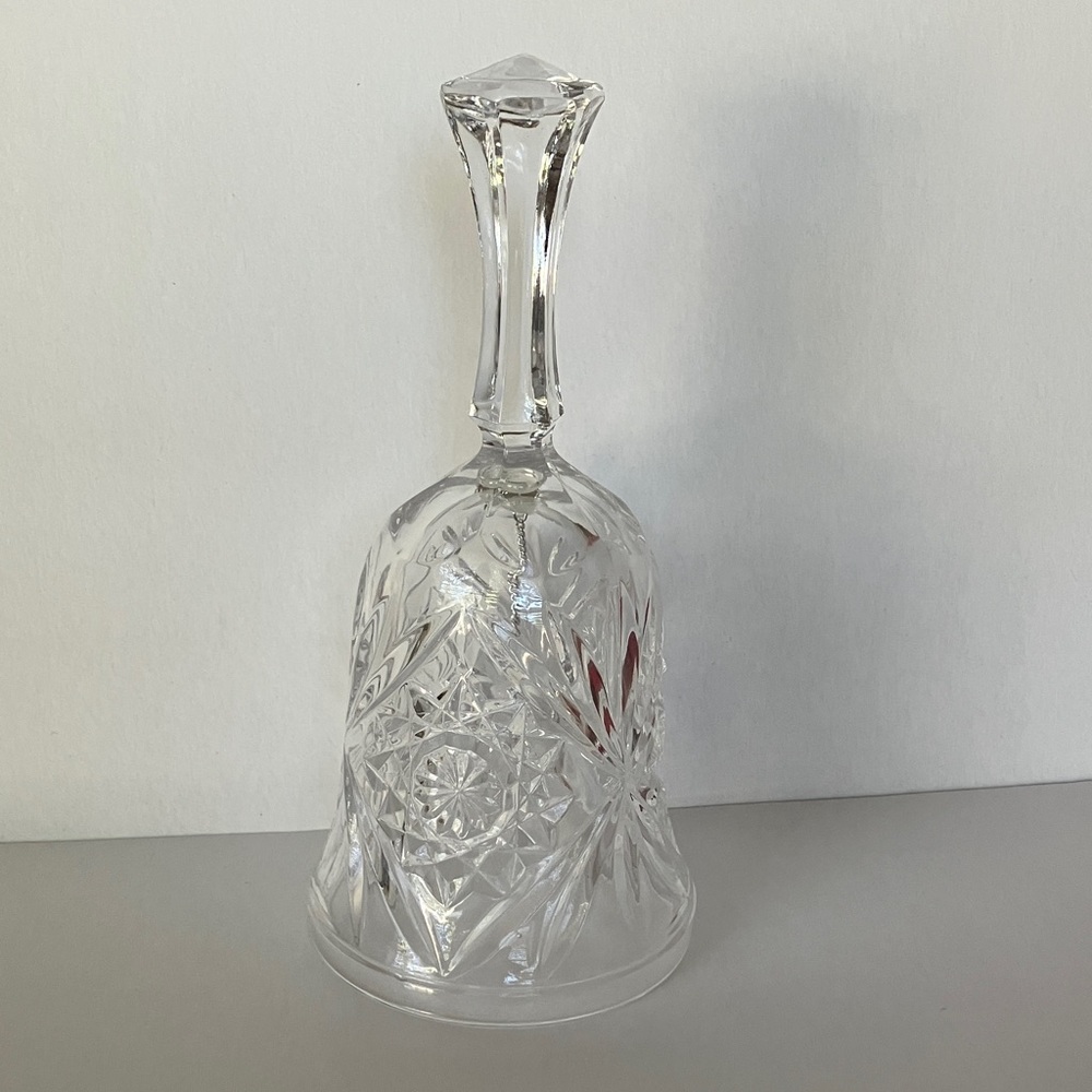 Vintage Anchor Hocking Crystal Glass Bell 7”